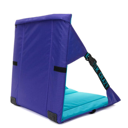 Blue Portable Outdoor Camping Seat Pad with Backrest, Foldable & Waterproof Concert Cushion, 600D Oxford Fabric, Ideal for Hiking & Picnics.