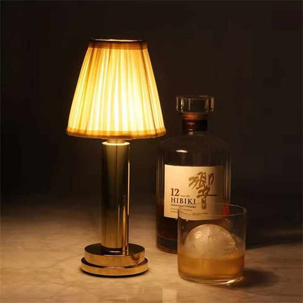 Silver Creative LED Rechargeable Table Lamp | 3 Adjustable Light Modes | Touch Control | USB Charging | Modern Atmosphere Light for Bar, Restaurant, Cafe, and Home Decor.