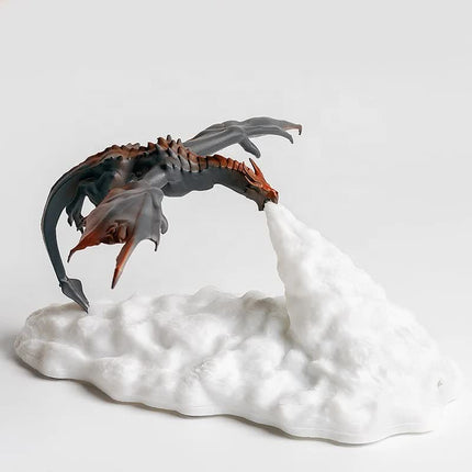 Red Fire Dragon 3D Printed LED Dragon Flame Night Light – Unique Decorative Lamp for Desk, Bedroom & Gift Ideas.