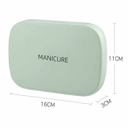 White 18-Piece Manicure and Pedicure Set - Stainless Steel Nail Clipper Kit | Professional Nail Care Grooming Tools | Compact Portable Case.