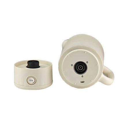 White Portable Foldable Travel Electric Kettle - 304 Stainless Steel Electric Water Boiler.