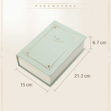 Beige Creative PU Jewelry Storage Book - Magnetic Closure Organizer for Earrings, Rings, and Necklaces(The Jewelry is a prop for the photo shoot and is not included).