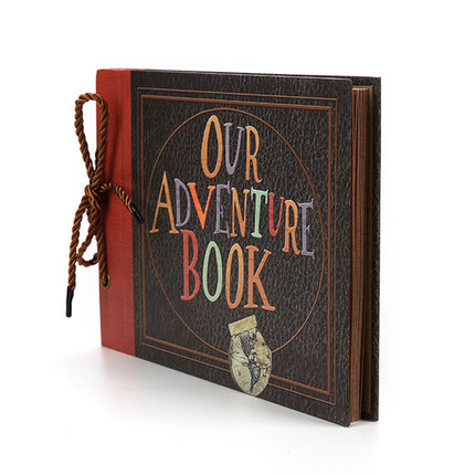 26*18CM 2 Pcs Vintage DIY Scrapbook Photo Album - Our Adventure Book for Travel and Memories.