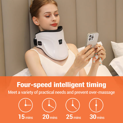 Electric Heated Neck Massager with Carbon Fiber Infrared Therapy & Customizable Temperatures.