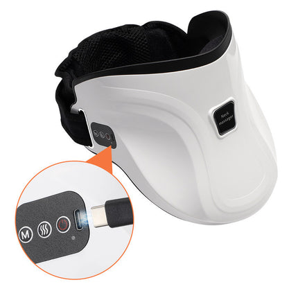 Electric Heated Neck Massager with Carbon Fiber Infrared Therapy & Customizable Temperatures.