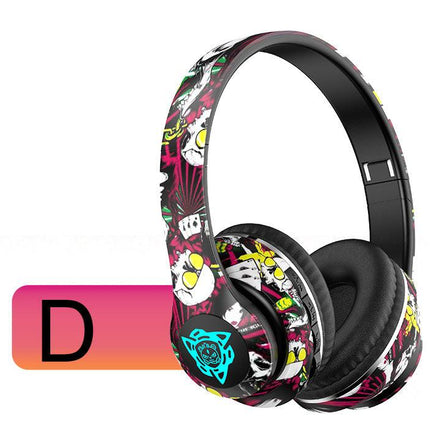 Wireless Bluetooth Headphones - Stylish Over-Ear Design with Long Battery Life, Hi-Fi Sound, and Universal Compatibility (colour D).