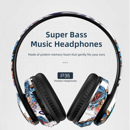 Wireless Bluetooth Headphones - Stylish Over-Ear Design with Long Battery Life, Hi-Fi Sound, and Universal Compatibility (colour D).