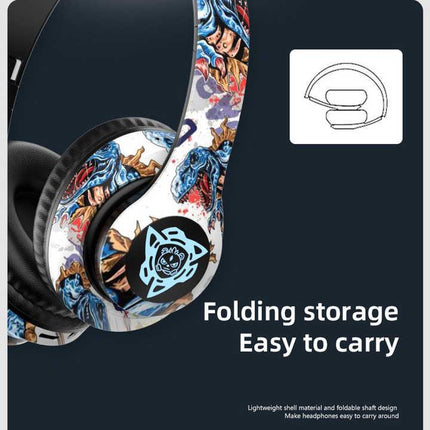 Wireless Bluetooth Headphones - Stylish Over-Ear Design with Long Battery Life, Hi-Fi Sound, and Universal Compatibility (colour D).