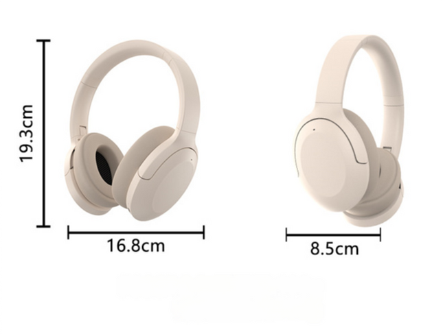 Black P3965 Foldable Bluetooth 5.3 ANC Wireless Over-Ear Headphones with Noise Cancellation.