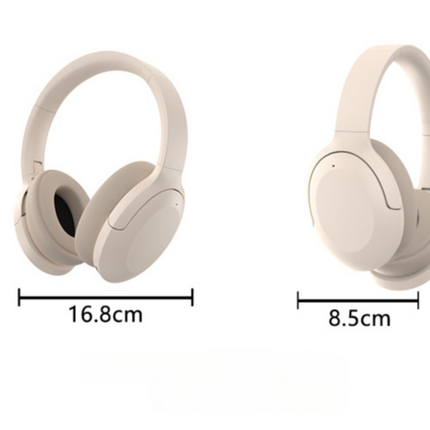 Khaki P3965 Foldable Bluetooth 5.3 ANC Wireless Over-Ear Headphones with Noise Cancellation.