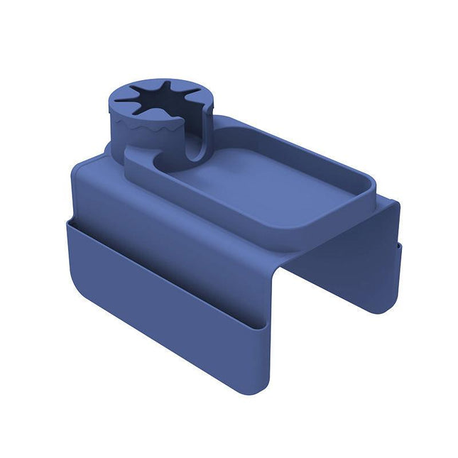 Light Blue Multi-Functional Silicone Couch Cup Holder with Storage Organizer | Durable and Creative Armrest Tray.