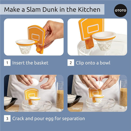 Dunk N’ Egg - Fun and Innovative Basketball-Themed Egg Yolk Separator for Your Kitchen.