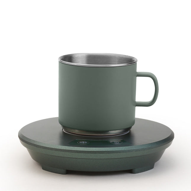 Green Multifunctional Cooling and Heating Cup with Mug - 10W Rapid Temperature Adjustment.