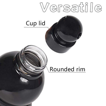 32oz Black Myth Wukong Inspired Gourd Water Plastic Green Bottle - Decorative Double-Layer Flask with Calligraphy and Accessories.