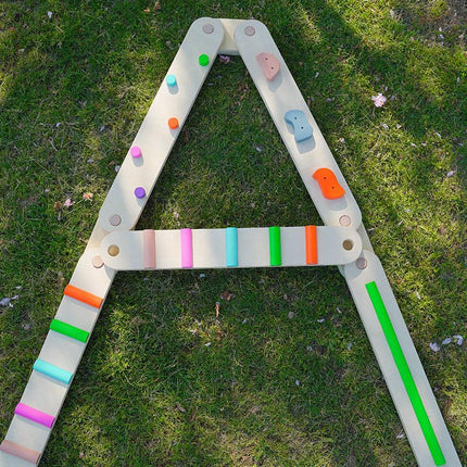 Wooden Sensory Balance Beam Set for Kids - Indoor and Outdoor Balance Training.
