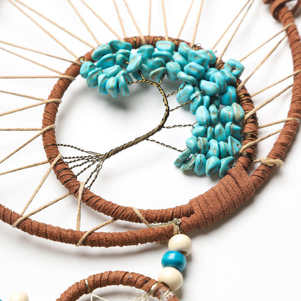 Handmade Dream Catcher with Feathers - Bohemian Wall Hanging Decorative Wind Chime.