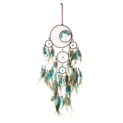 Handmade Dream Catcher with Feathers - Bohemian Wall Hanging Decorative Wind Chime.