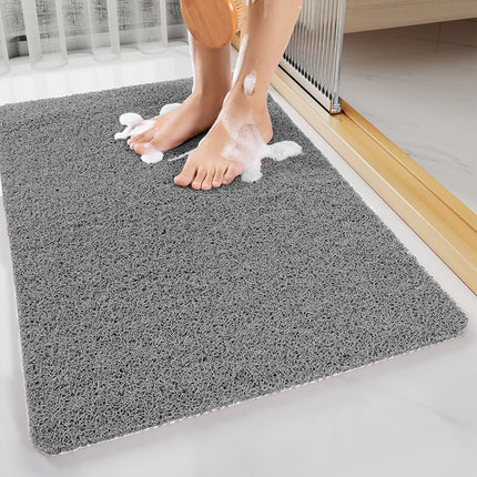 Gray Non-Slip Loofah-Style Bathroom Mat – Quick-Dry and Soft 40*60cm.