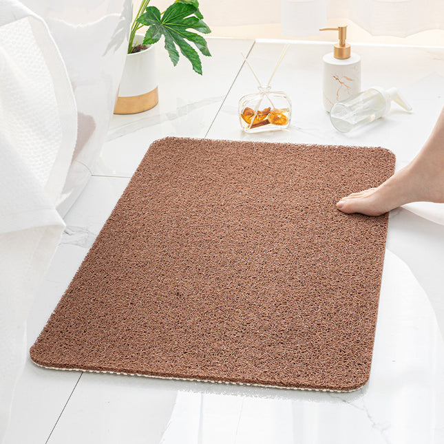Brown Non-Slip Loofah-Style Bathroom Mat - Quick-Dry and Soft 40*60cm.