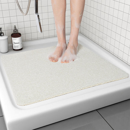 White Non-Slip Loofah-Style Bathroom Mat - Quick-Dry and Soft 40*60cm.