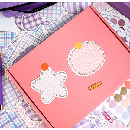 Kids Creative Journal Gift Set(Pink) - Notebook, Pen, Stickers, and Accessories.