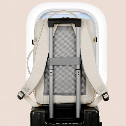Large Capacity Travel Backpack with USB Charging Port - Black.