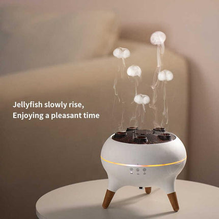 Dynamic Jellyfish Aroma Diffuser with Timer, Ambient Lighting, and Adjustable Mist Modes.