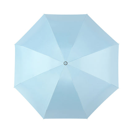 Yellow Compact 5-Fold Umbrella with UV Protection, Wind Resistance, and Travel-Friendly Design.