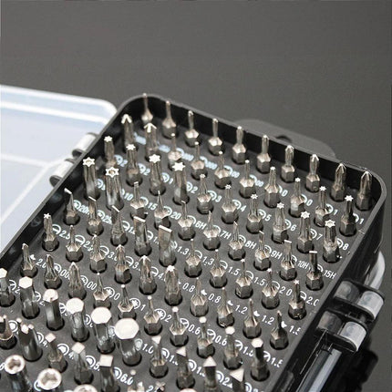 Gray 122-in-1  Precision Screwdriver Tool Kit for Electronics and DIY Repair.