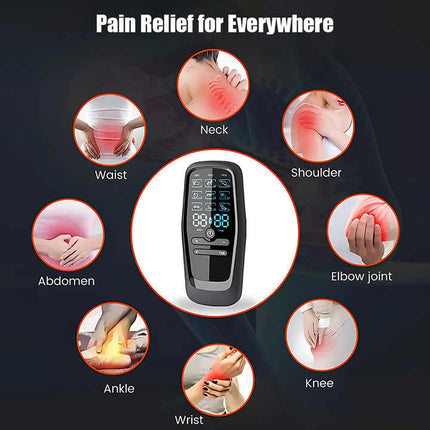 Dual Output EMS/TENS Massage Device with 9 Modes and Type-C Charging, (8 Adhesive Pads).