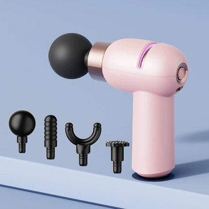 LC-005-Pink Portable Mini Massage Gun - Quiet Muscle Massager with 6 Speeds.