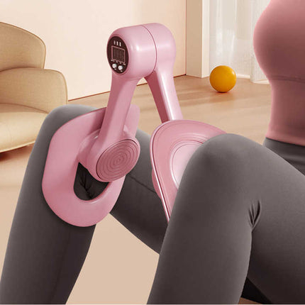 Pink Counting Adjustable Pelvic Floor Muscle Trainer with Smart Counter - Postpartum Recovery Tool.