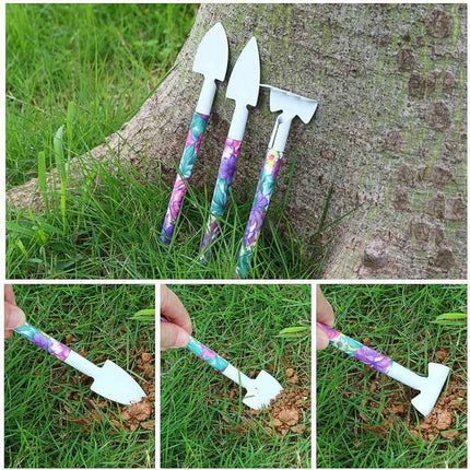 YL/L05 Green 5-Piece Compact Gardening Tool Set with Durable Case - Essential for Home Gardens.