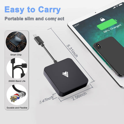 Car Wireless Android Auto Adapter - Transform Wired to Wireless, Bluetooth 5.0 & 5G WiFi.