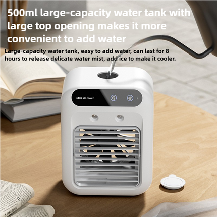 Portable Mini Air Cooler with Humidifier — 500ml.