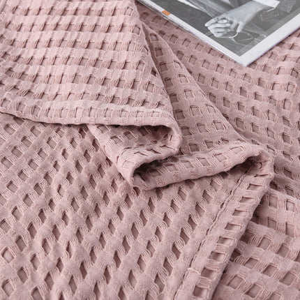 Cotton Waffle Blanket - Air Conditioning Blanket/Throw/Summer Quilt, 100*152cm,Green.