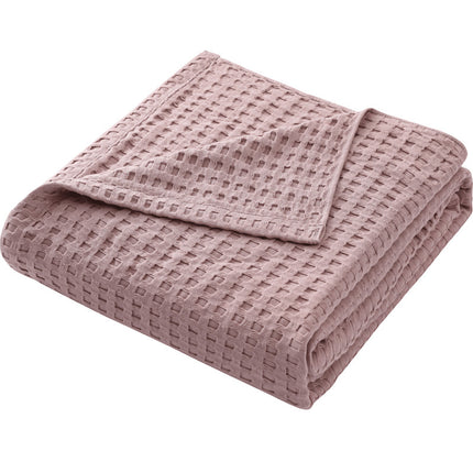 Cotton Waffle Blanket - Air Conditioning Blanket/Throw/Summer Quilt, 100*152cm,Green.
