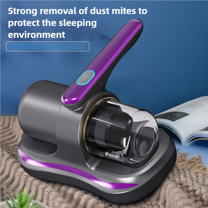 Blue Handheld Dust Mite Vacuum Cleaner - Cordless, High Suction Power, USB Rechargeable.