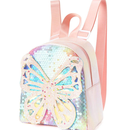 Glitter Butterfly Sequin Backpack - Sparkling Small Backpack for Kids.