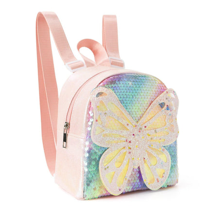 Glitter Butterfly Sequin Backpack - Sparkling Small Backpack for Kids.