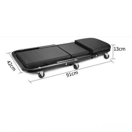 Heavy-Duty 36-Inch Mechanic Creeper - Multi-Functional Repair Board with Adjustable Height for Car Maintenance.