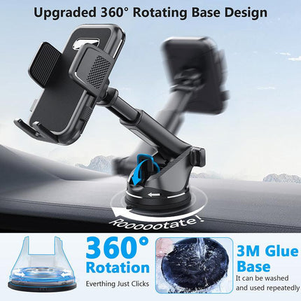 ML-239 Adjustable Car Phone Holder - Universal Suction Mount for Dashboard & Windscreen.
