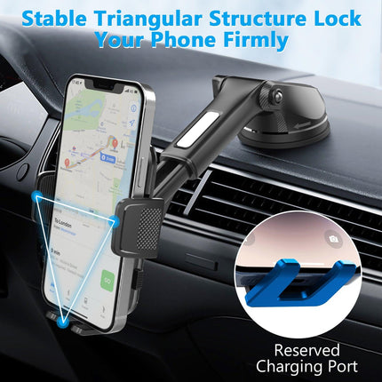 ML-236 Adjustable Car Phone Holder - Universal Suction Mount for Dashboard & Windscreen.