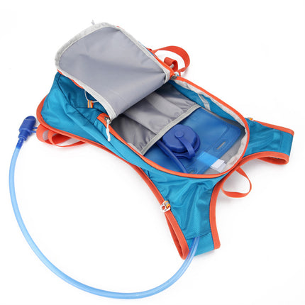 Blue Outdoor Sports Backpack for Running, Hiking, and Cycling - Lightweight and Waterproof（The product does not include a kettle）.