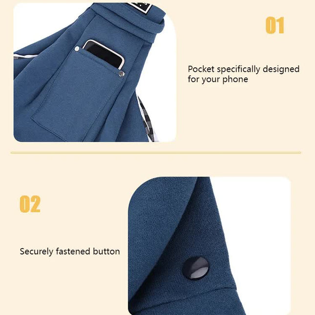 Black Pet Sling Carrier Bag - Comfortable and Hands-Free Design.