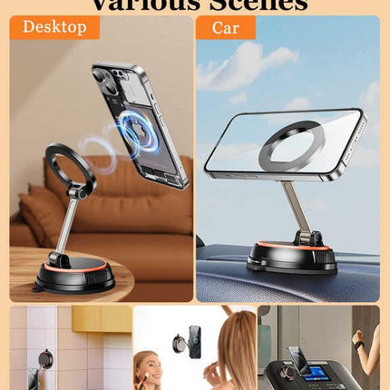 360 Degree Rotating Magnetic Phone Holder - Strong Suction and Stable Design.