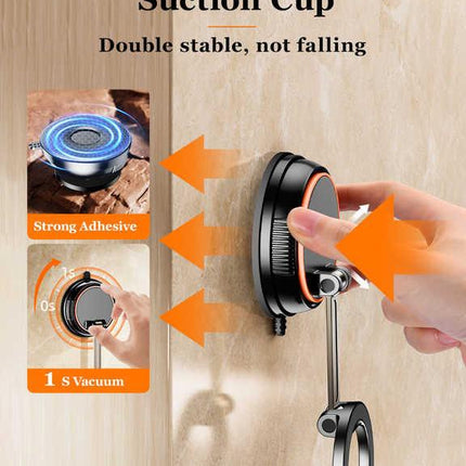 360 Degree Rotating Magnetic Phone Holder - Strong Suction and Stable Design.