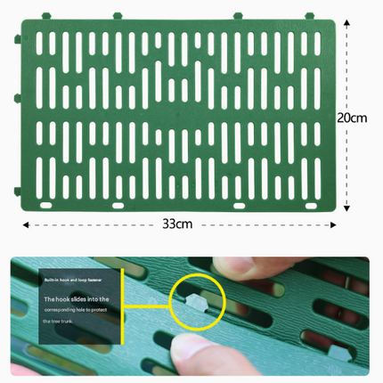 Grey Tree Guard Protector Roll (6 pieces/set) - Durable Plastic Garden Barrier for Plant Protection.