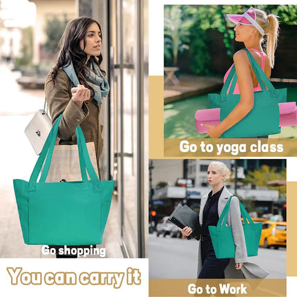 Khaki Yoga Mat Tote Bag - Multi-Purpose Gym Bag with Yoga Mat Holder.