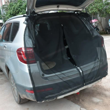 S Magnetic Car Tailgate Mosquito Net - Camping and Outdoor Bug Screen.